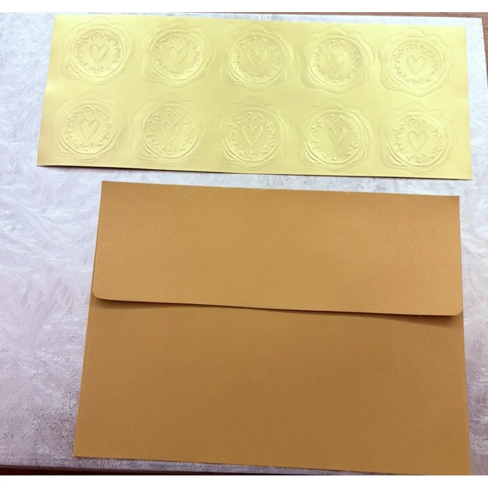 Vintage Craftmount Photo Frame Holiday Cards Gold Sleigh Gold Envelope Lot of 10